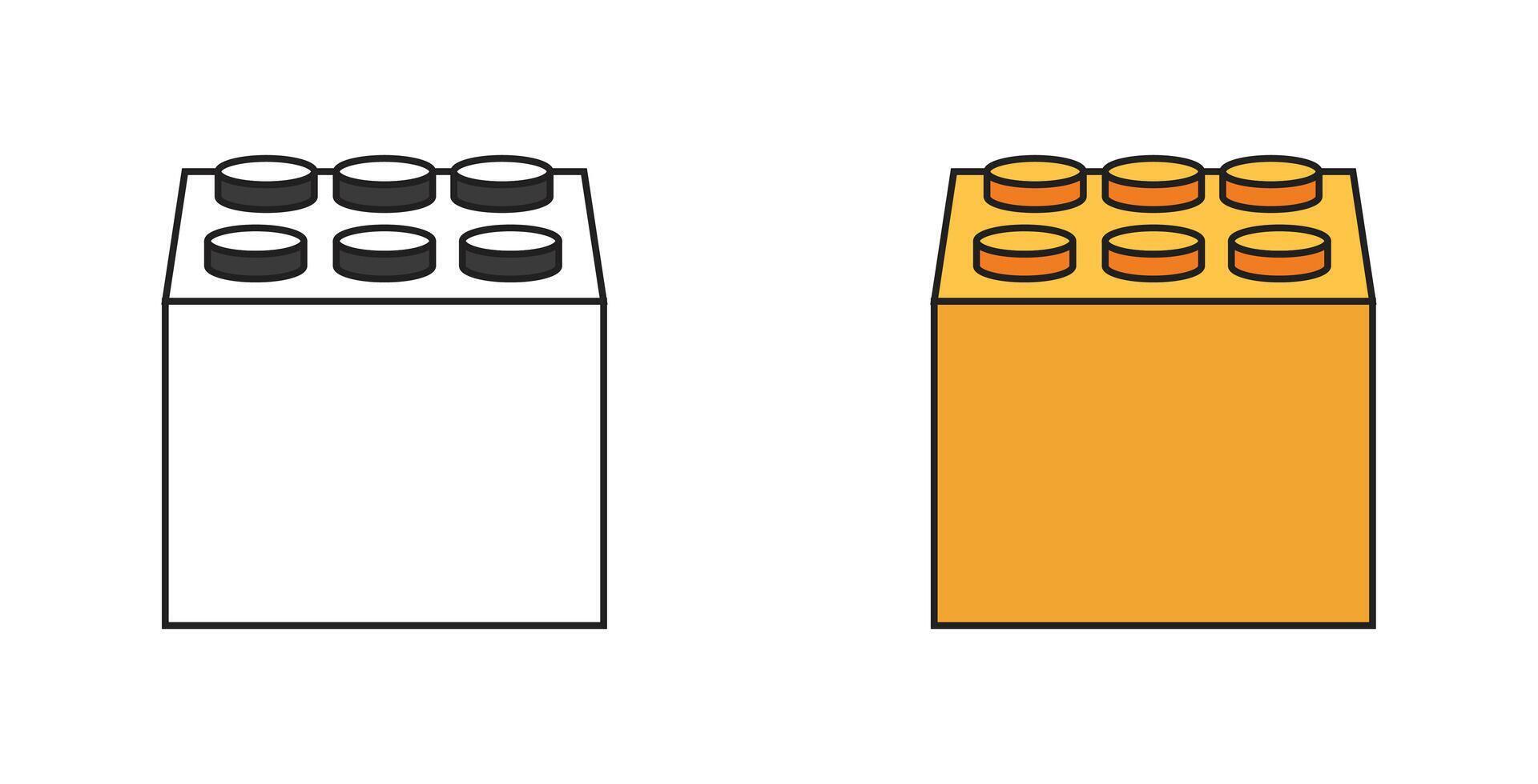 Illustration block toy vector