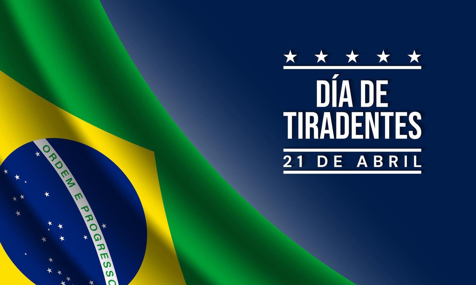 Tiradentes Day Banner Template Design. vector