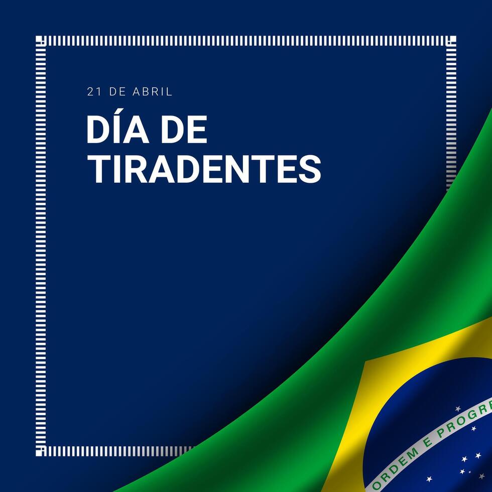 Tiradentes Day Template Design. Good for Greeting Card, Poster or Banner. vector