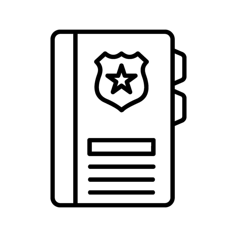 Criminal record icon. vector