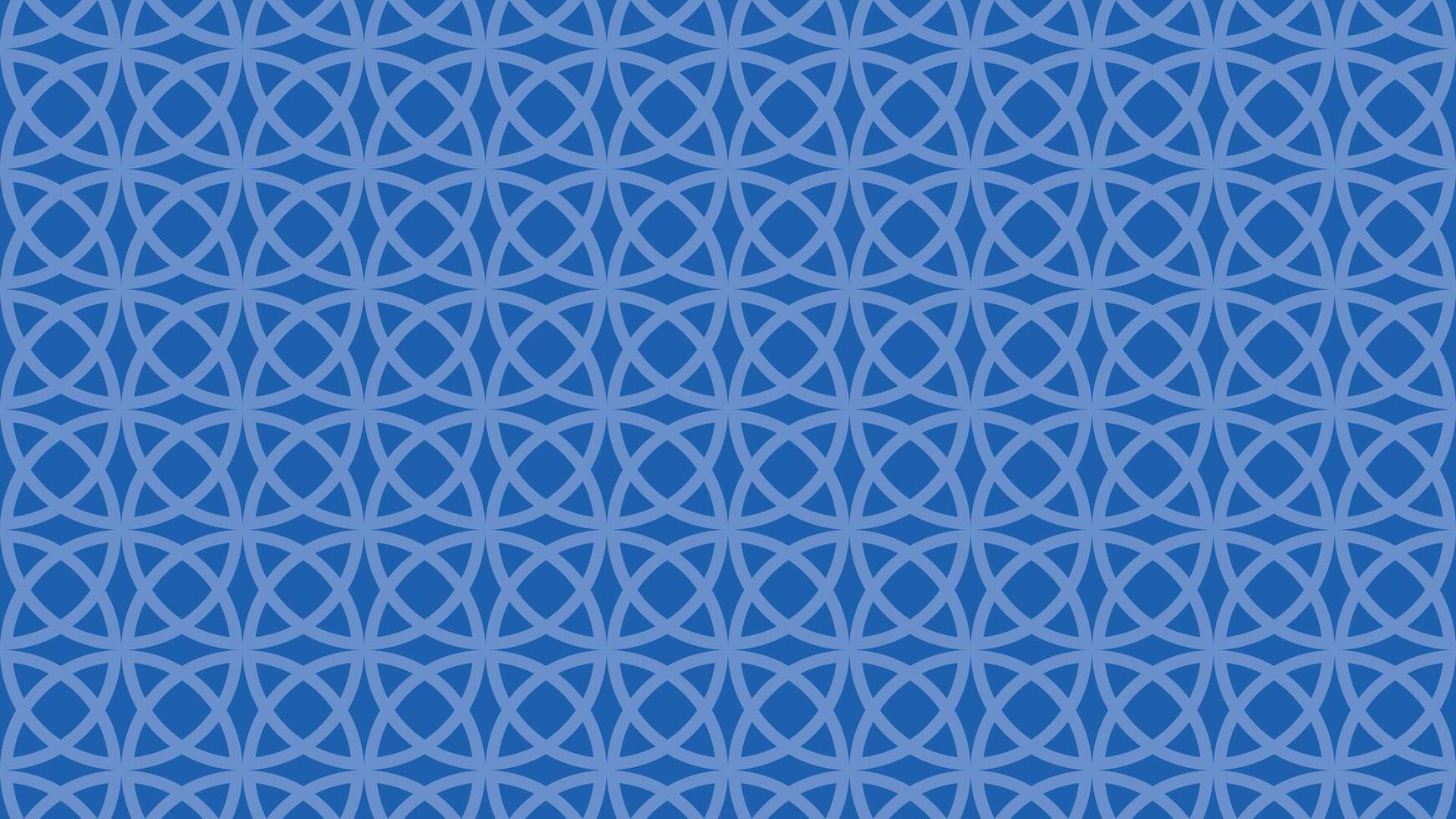 Abstract pattern geometric circular leaf shape elements blue colors ornamental style banner design. vector