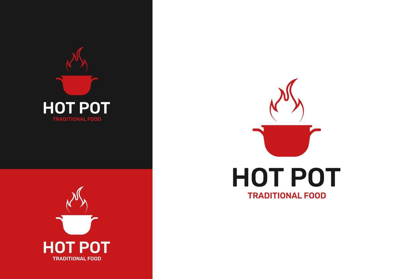 Hot pot logo design template symbol illustration vector