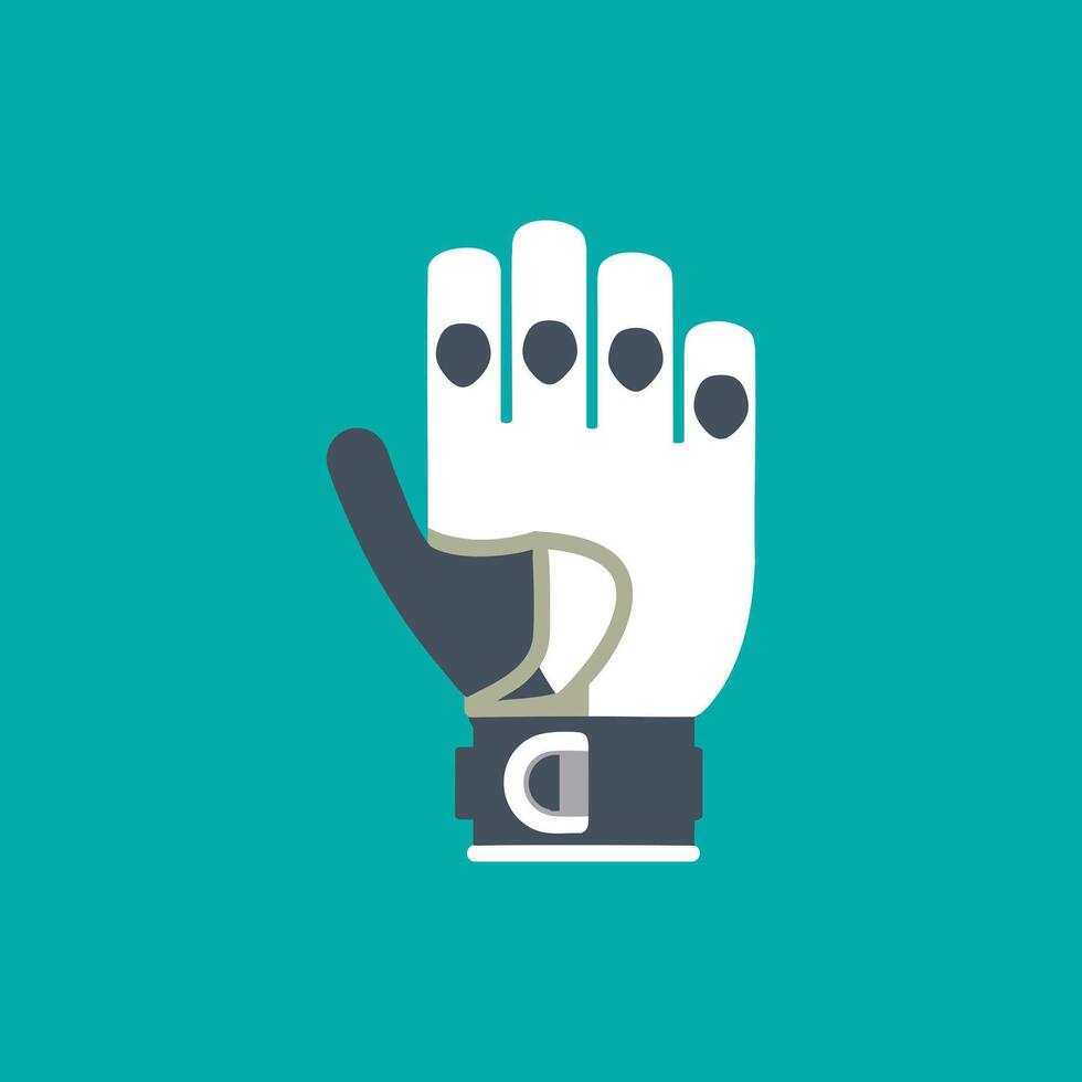 A glove with a wristband and a finger vector