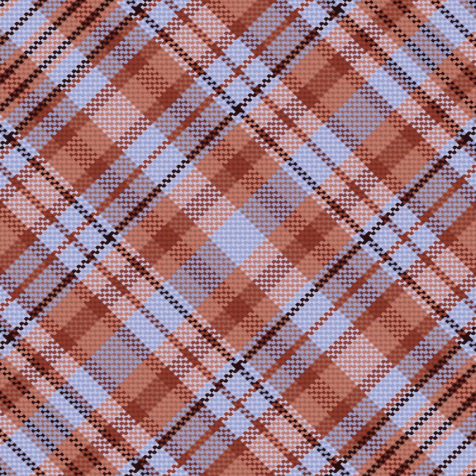 A plaid fabric with blue and brown colors vector