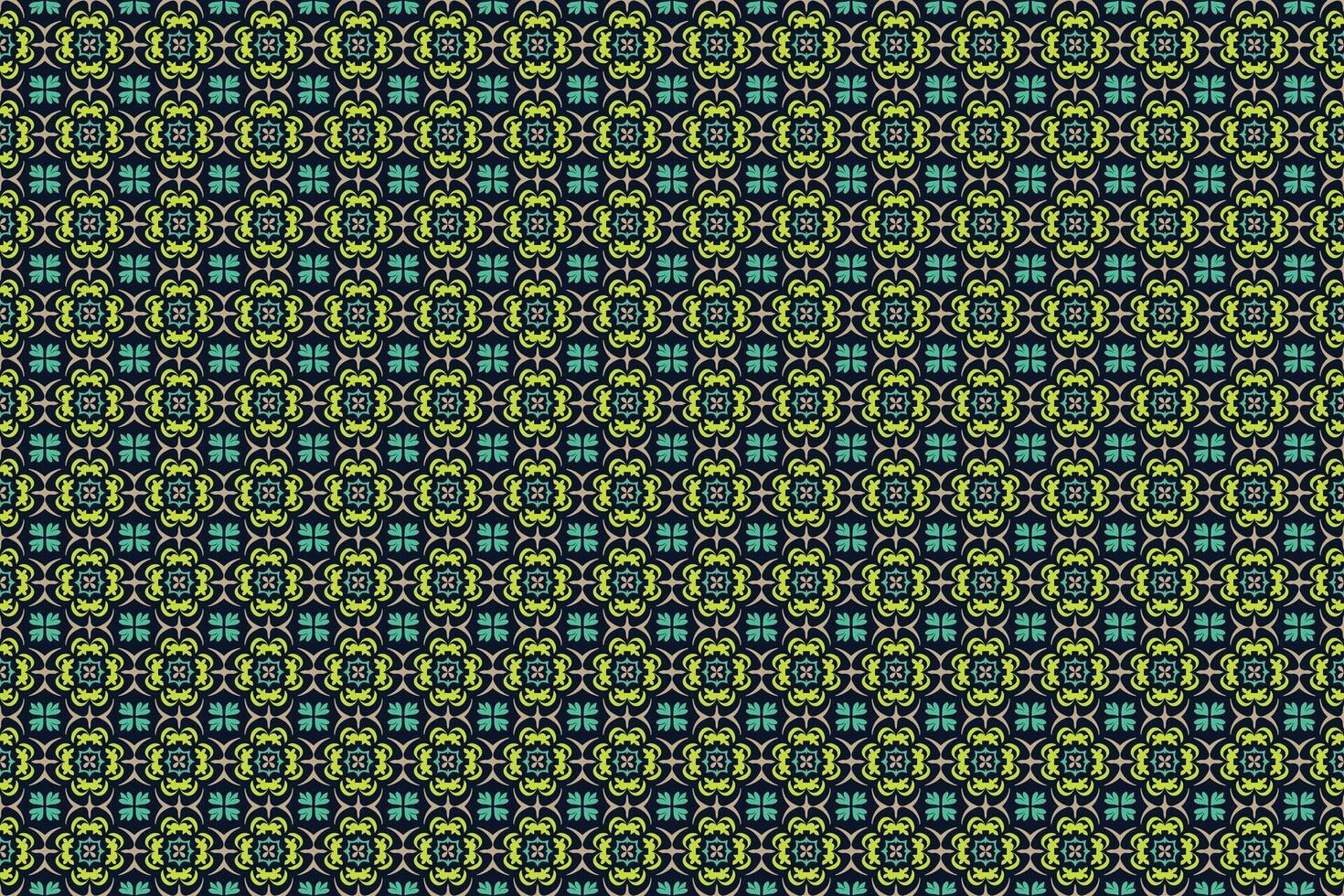 A green and blue patterned fabric vector
