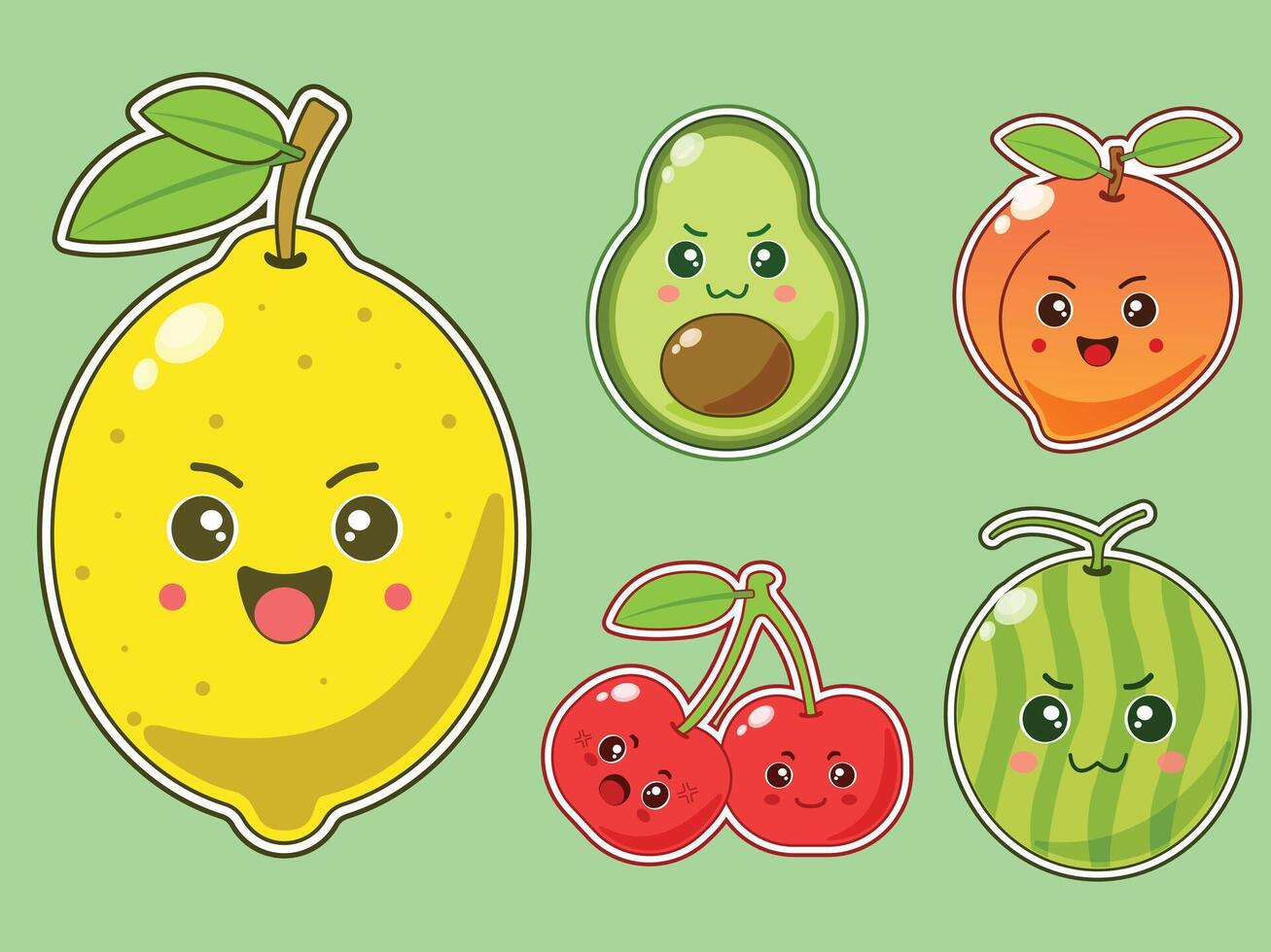 cute fruit design vector