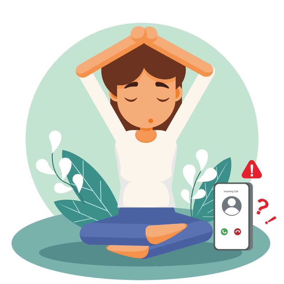 The Power of Online Mindfulness Finding Peace Digitally vector
