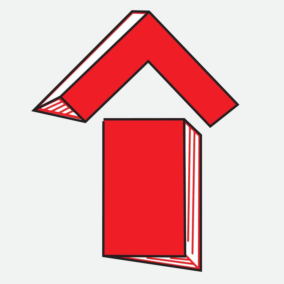 Sharp straight arrow icon Flat style illustration vector