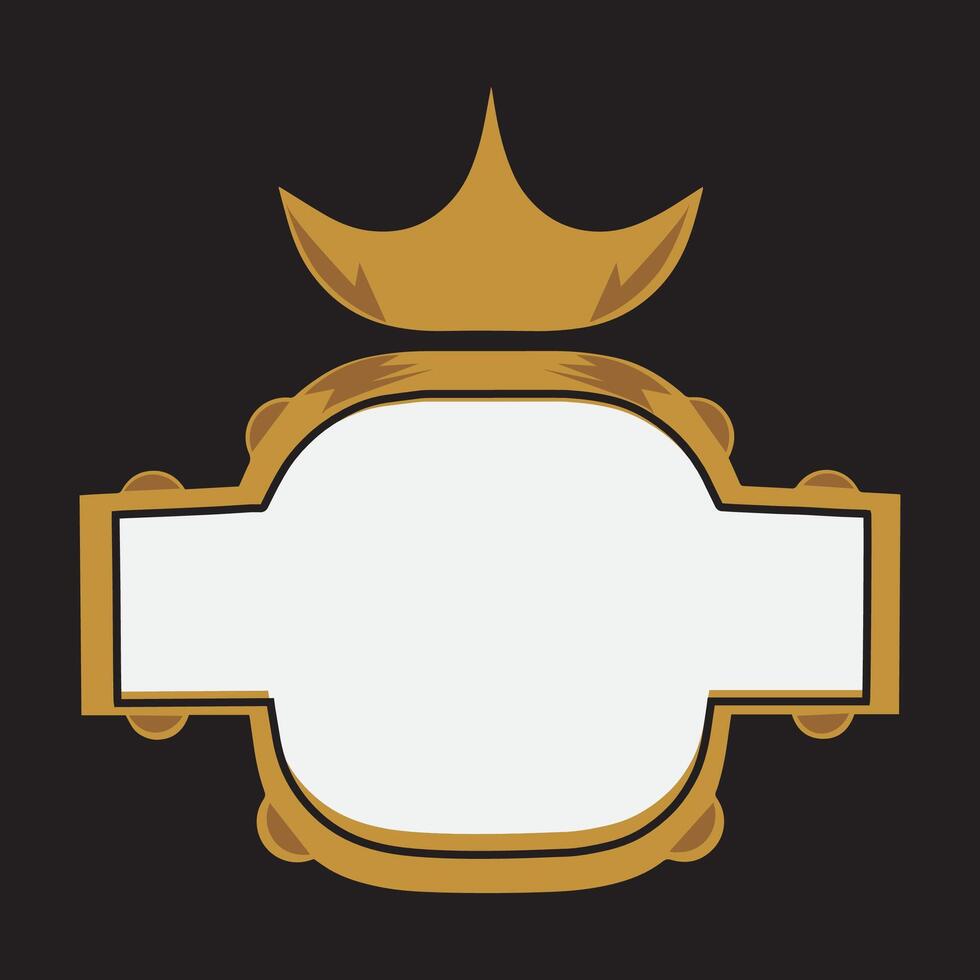 Elegant vintage label collection crown vector