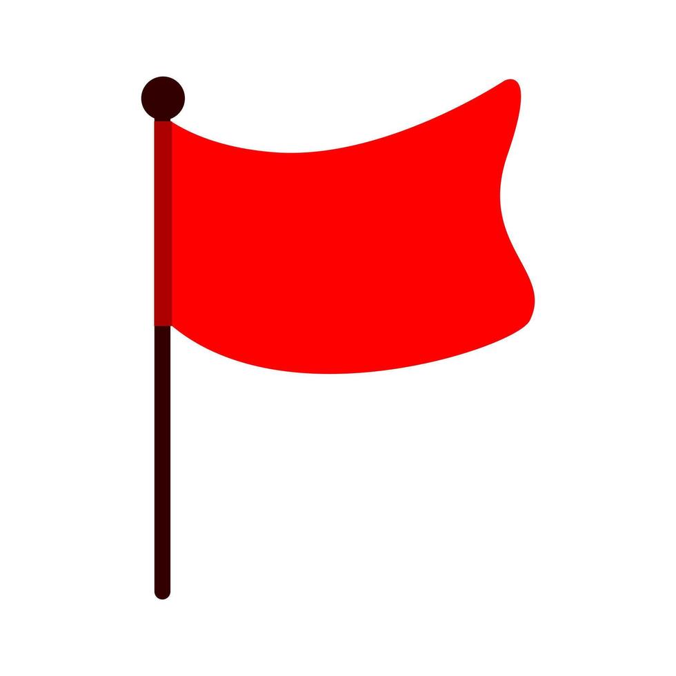 red flag icon, flag red sign, emoji flag vector