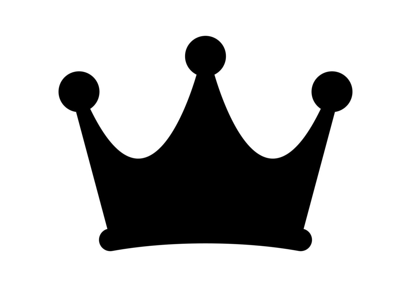 crown icon, crown silhouette, crown simple shape illustration vector