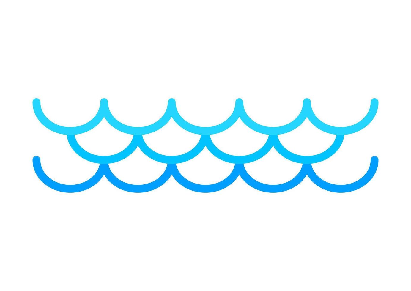 water waves symbol, wave water, ripple flow for graphic vector
