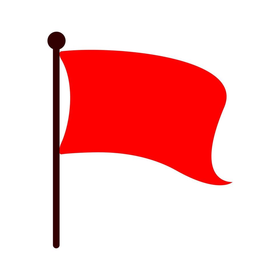 flag icon, flag sign, red emoji flag vector