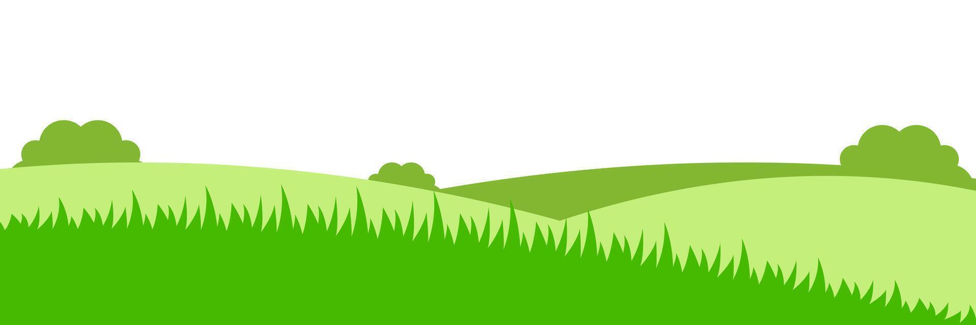 grass and meadow, grassland field, lawn nature vector