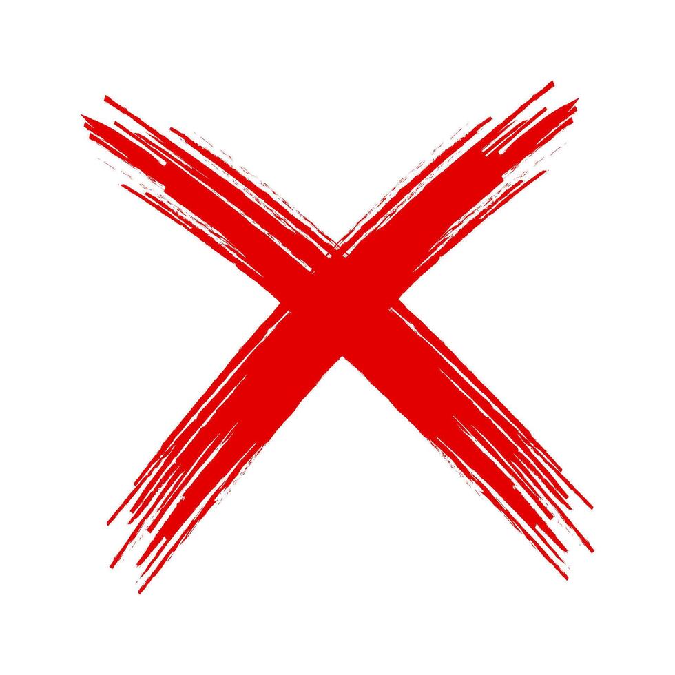 wrong mark red, cross red icon, wrong, cross for message social media vector