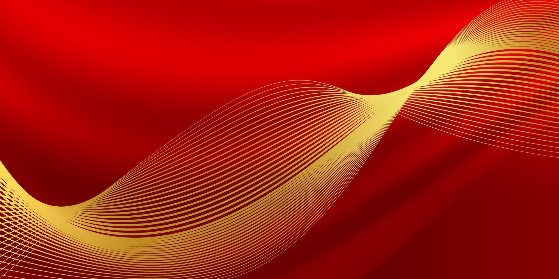 red fabric luxury and gold background, elegant curtain red golden for banner background vector