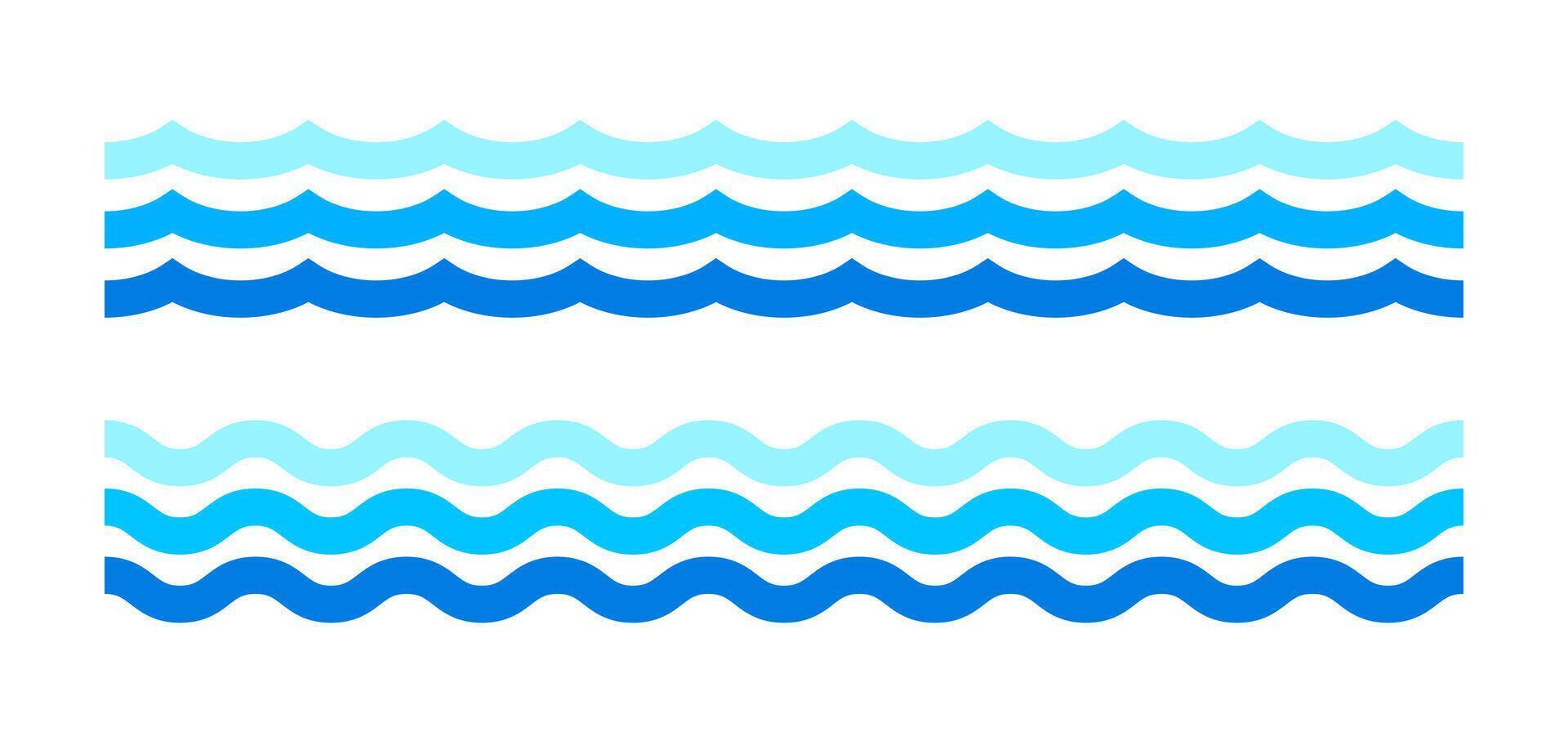 water wave, sea wave line, water shape, ripple symbol, line wavy simple symbol vector