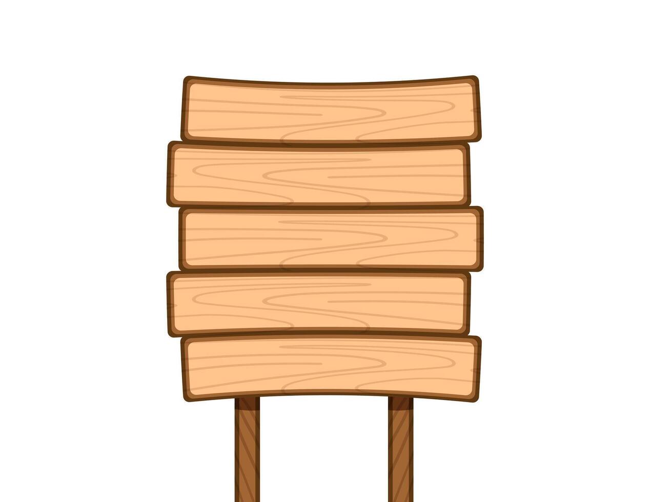 wood sign for message, empty wooden board vector