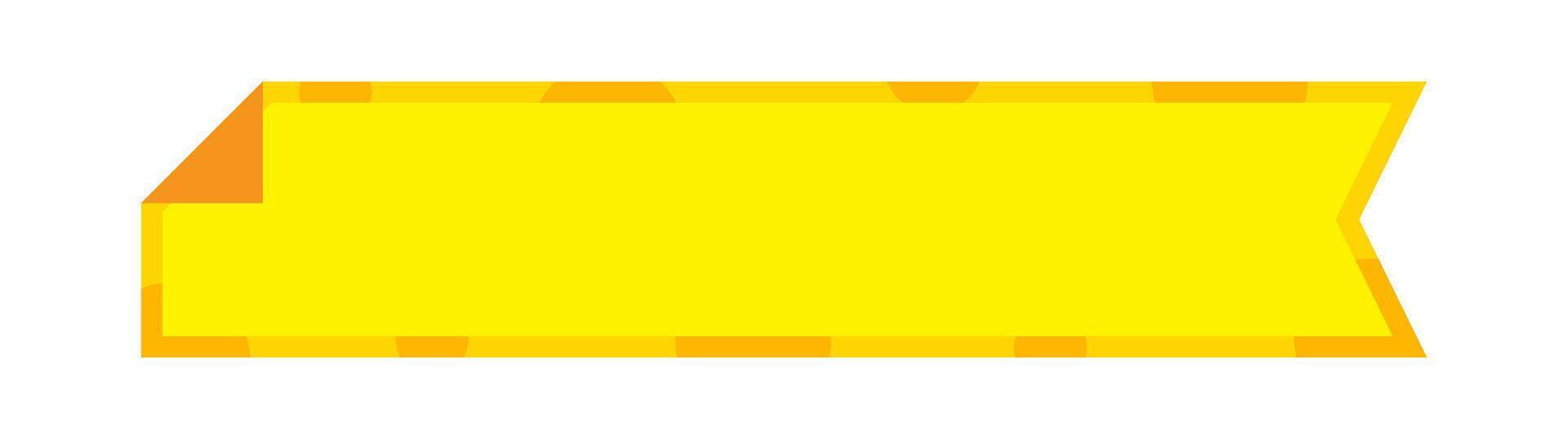 yellow label frame simple, label tag rectangular for text frame vector