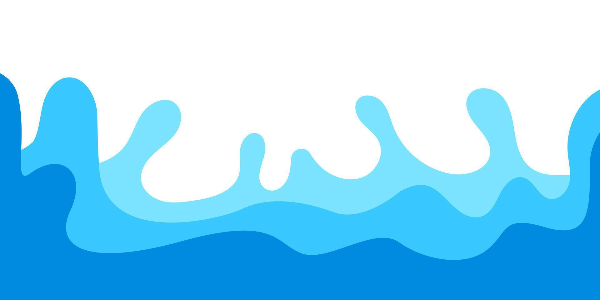 water wavy splash shape, sea waves for background vector