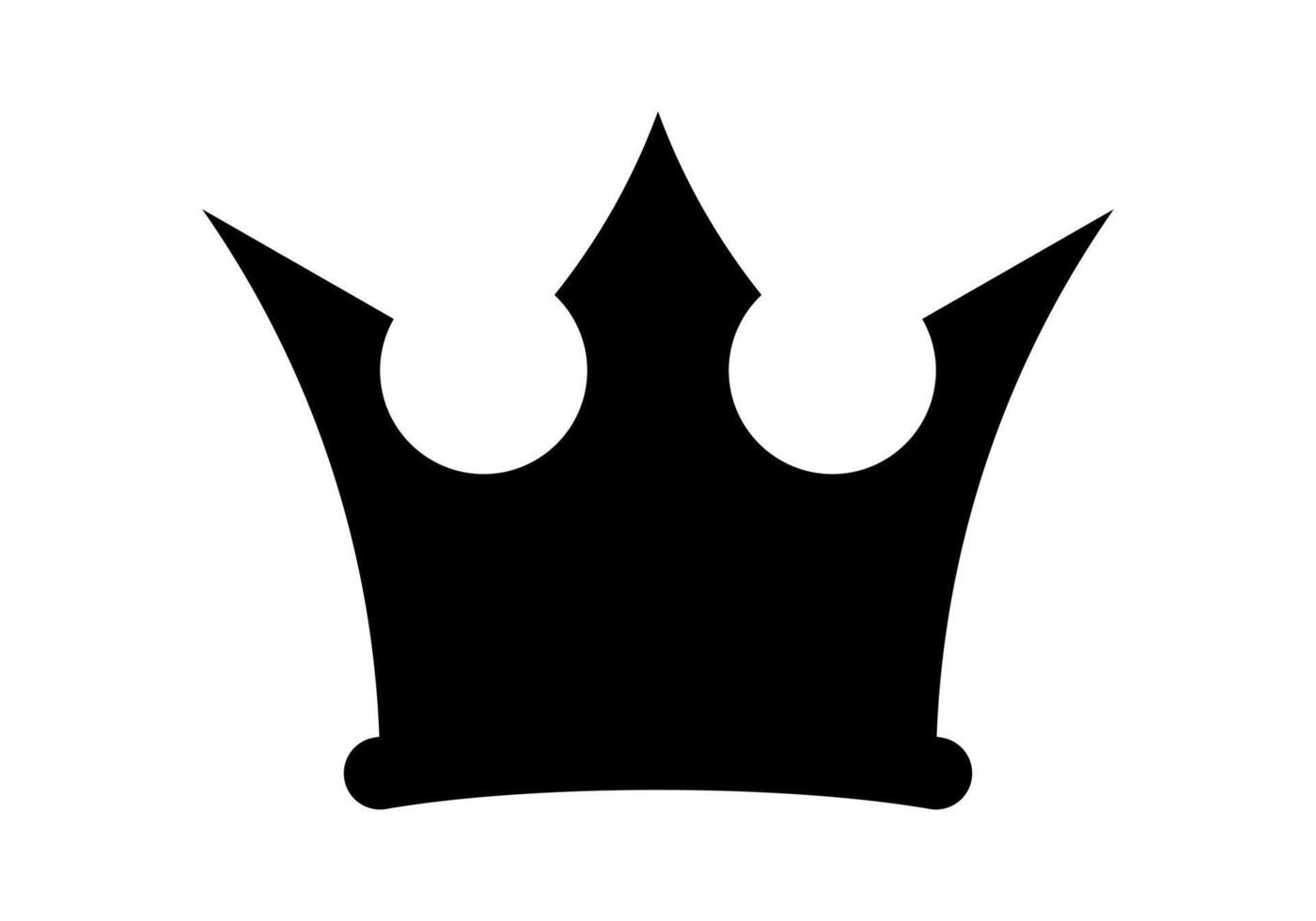 crown icon, crown silhouette, icon crown simple shape vector