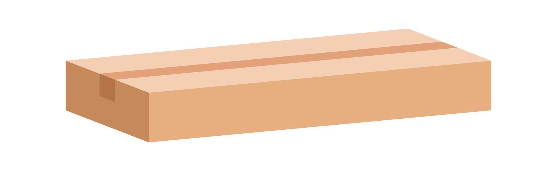 box, postal parcel box, carton shipping box, brown corrugated box, cardboard postage box for transportation vector