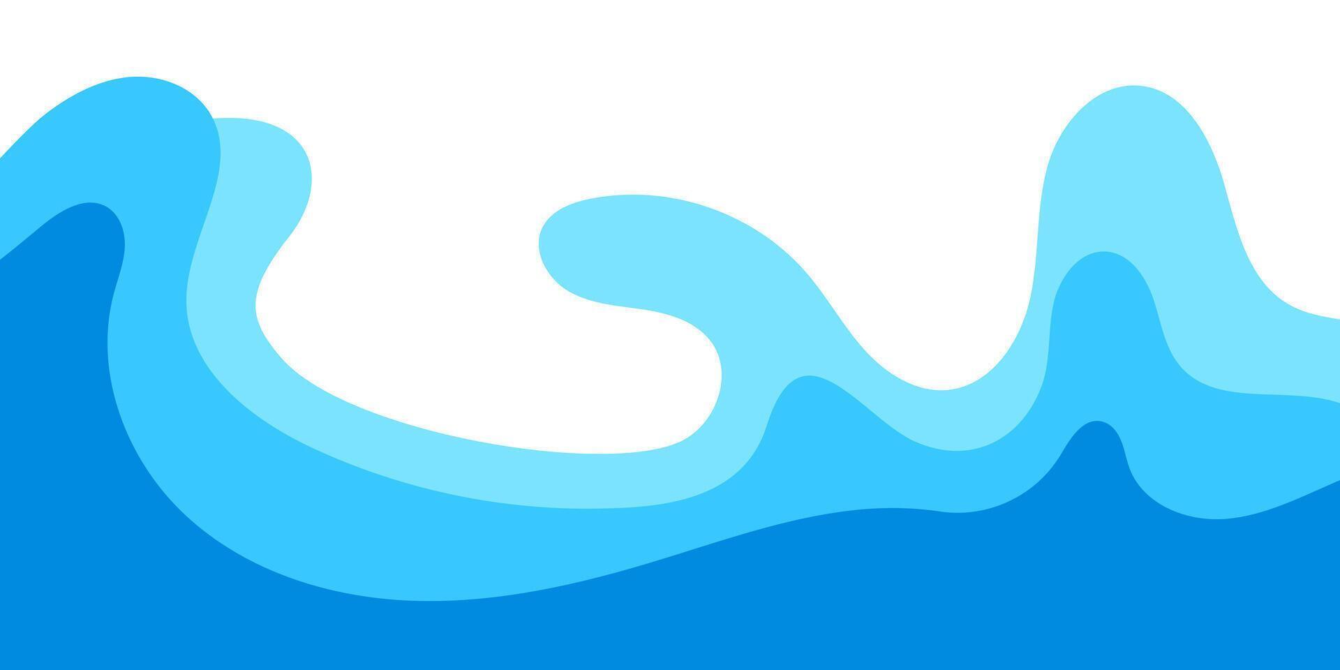 water wavy splash shape, sea waves, ocean graphic pattern vector