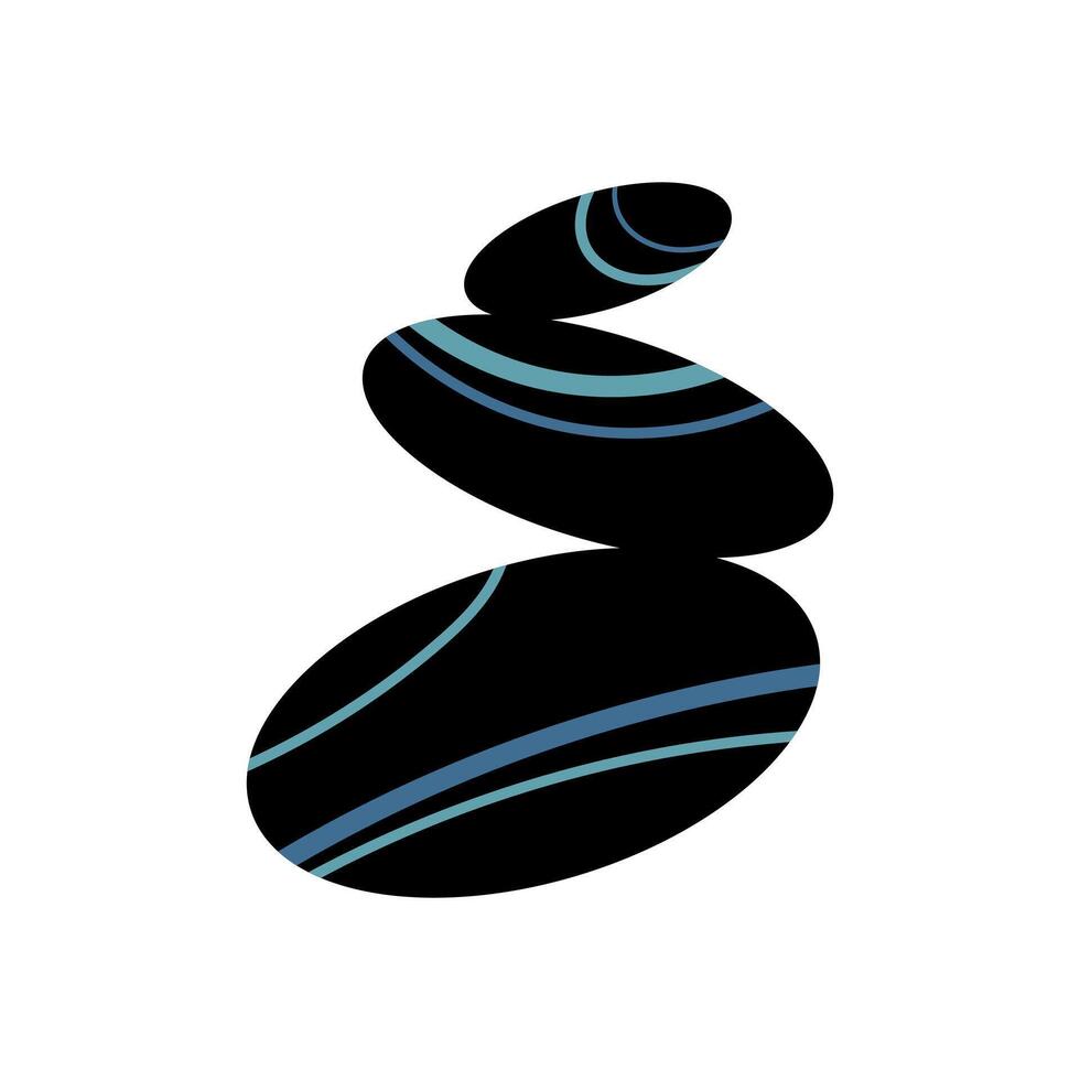 spa stones icon, balance, relaxation symbol vector