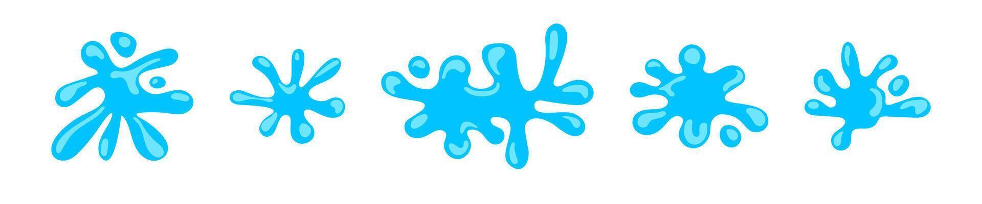 water splash, water waves symbol, ripple water flow for graphic vector