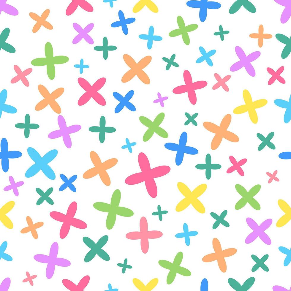 floral simple colorful pattern, flower pattern, multicolor flower for seamless pattern background, repeat pattern colorful vector