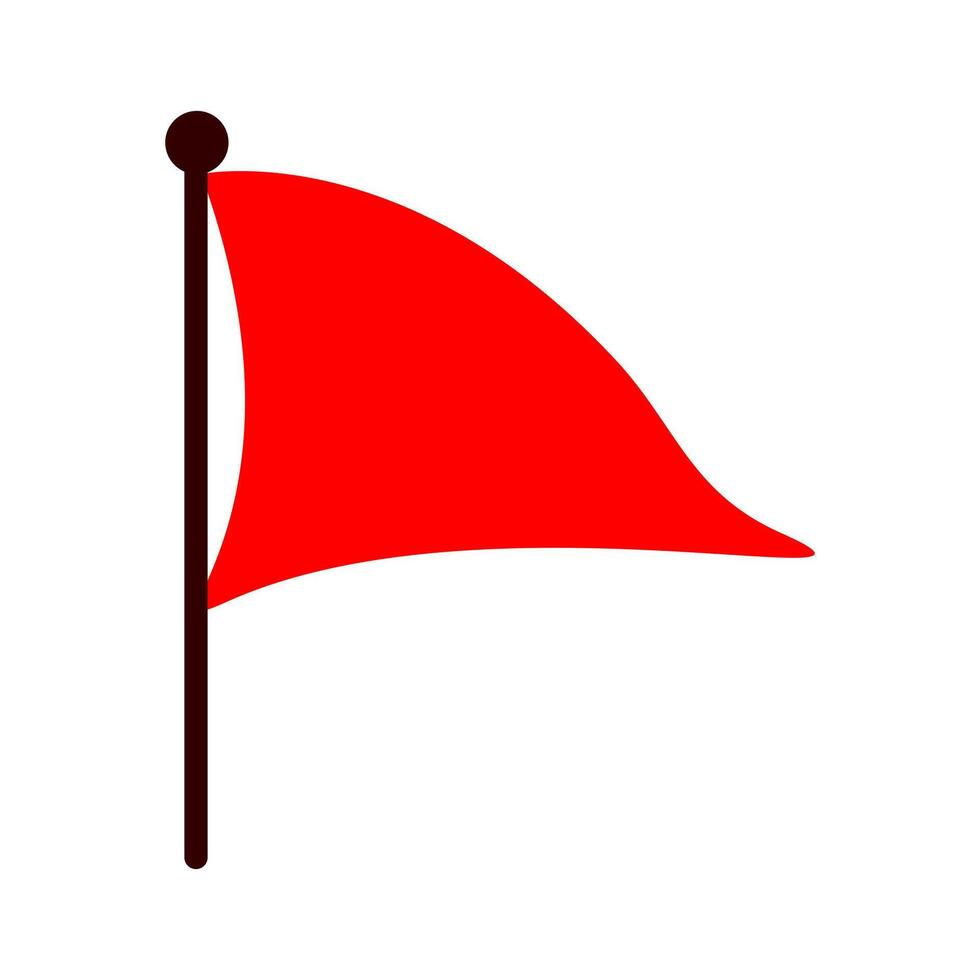 red flag icon, flag sign, emoji small flag vector