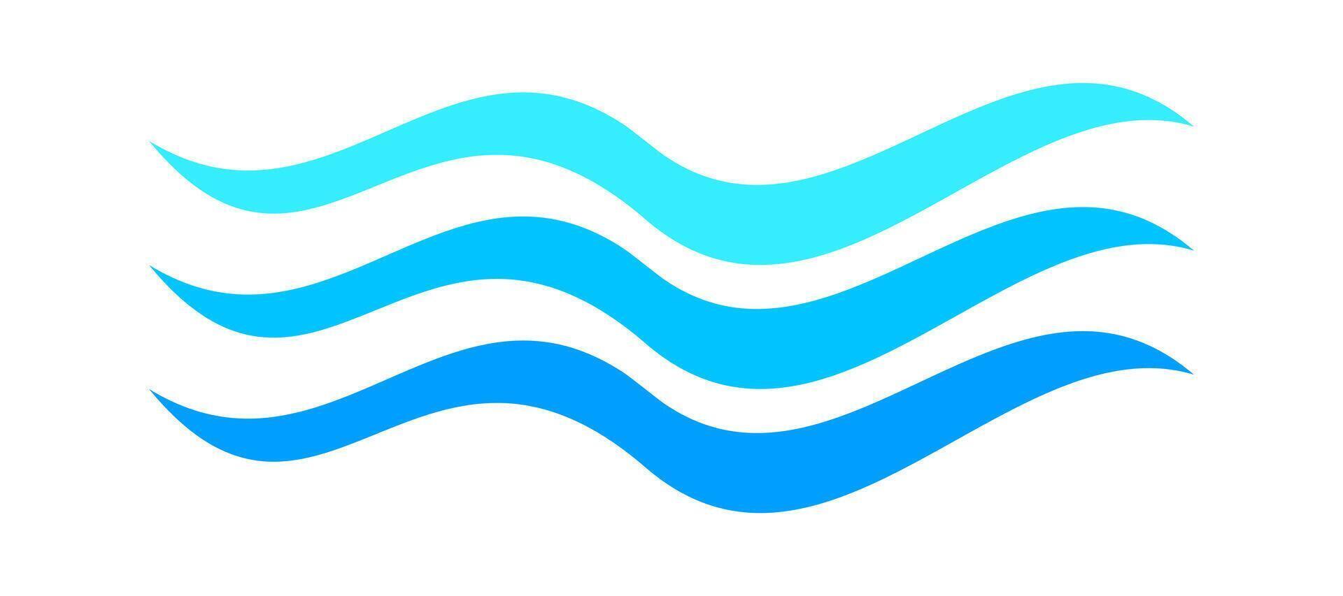 ocean waves icon, water symbol, sea wave vector