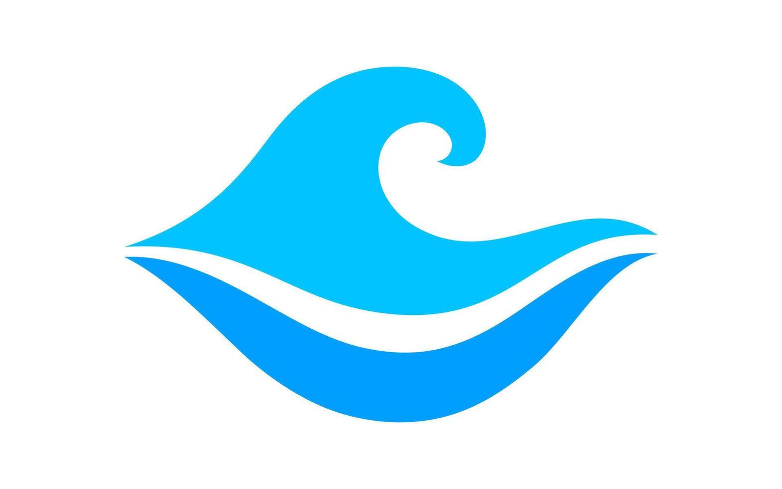 ocean waves icon, water symbol, sea waves, wave water ripple flow, water splash shape vector