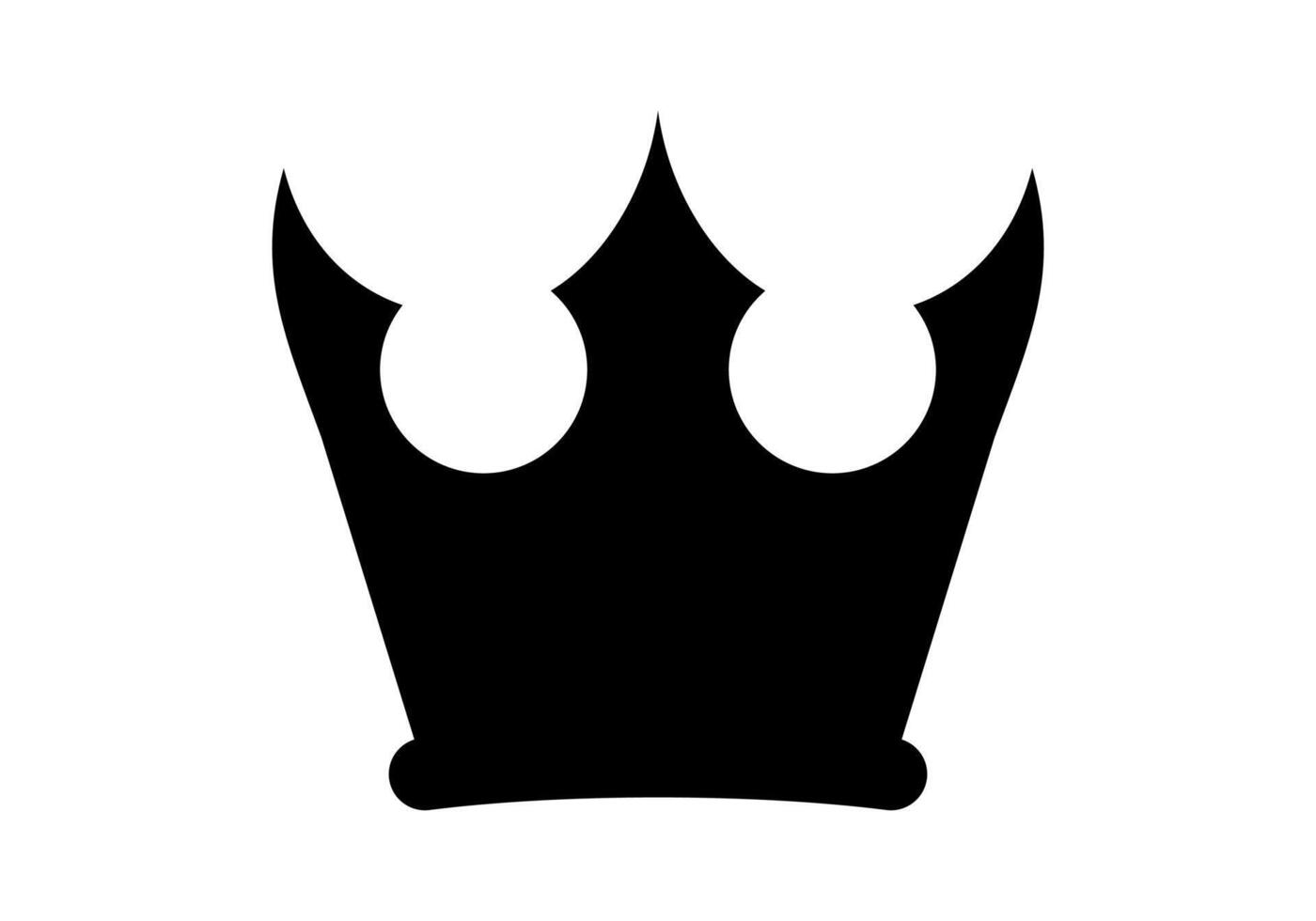 crown icon, crown silhouette, black crown simple shape vector