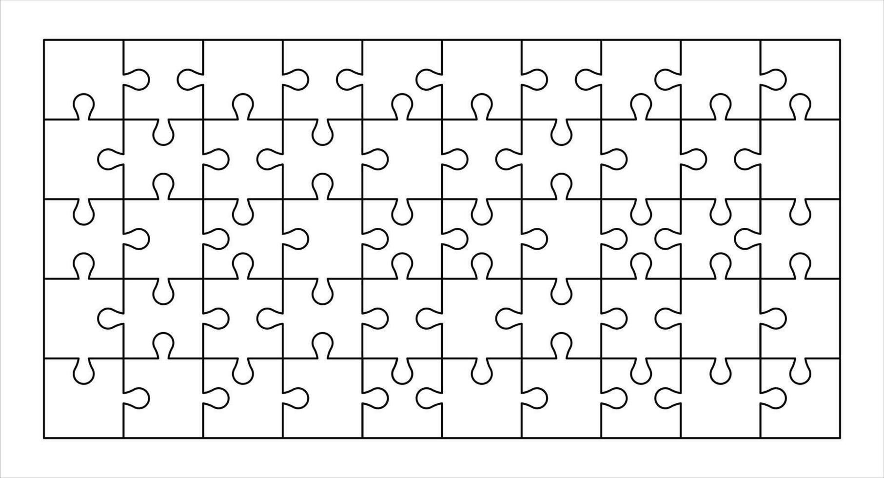 puzzle outlined, jigsaw game template, puzzle blank vector