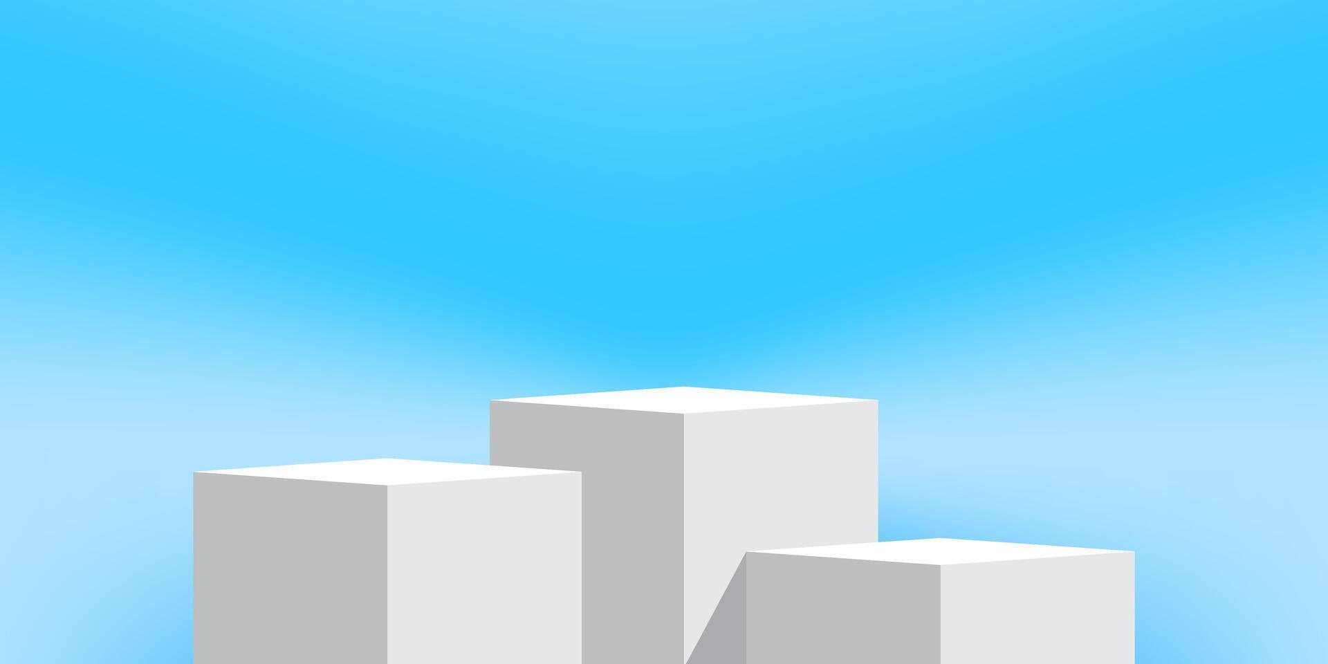 podium stand white, pedestal, product display, podium cosmetic products for display vector