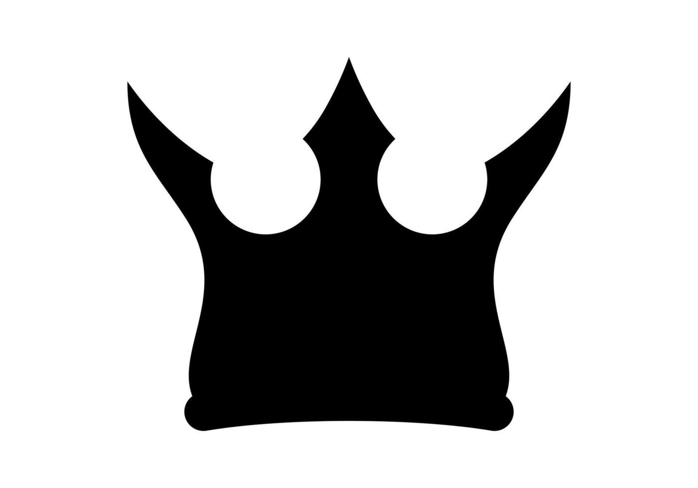 crown icon, crown silhouette, crown symbol simple shape vector