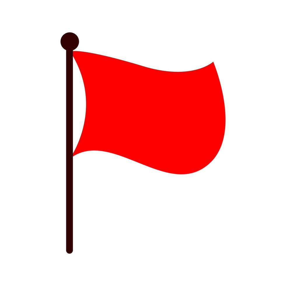 red flag icon, flag sign, emoji flag graphic vector