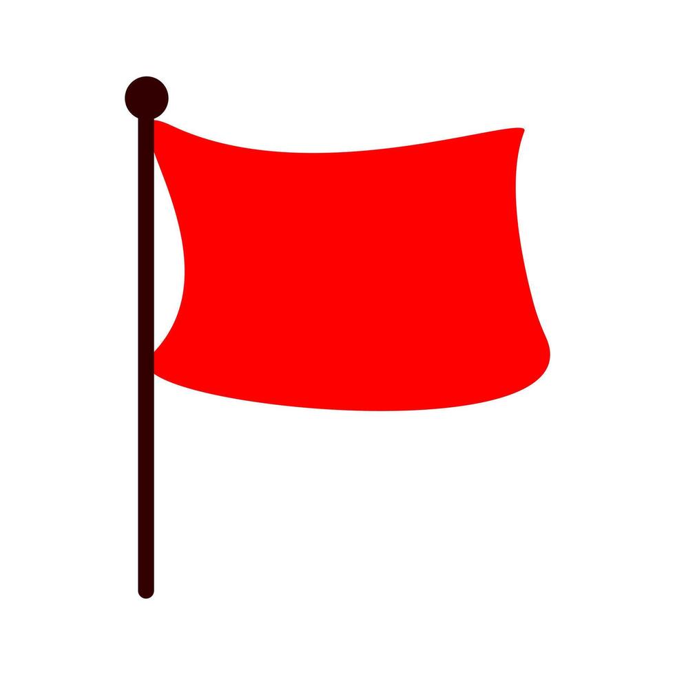 red flag for icon, flag sign, emoji flag vector