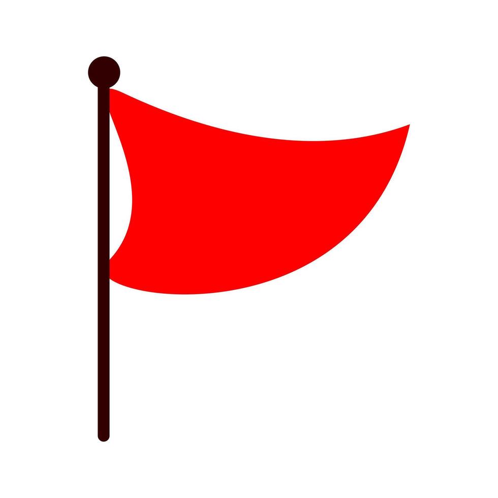 red flag icon simple, flag sign, emoji flag vector