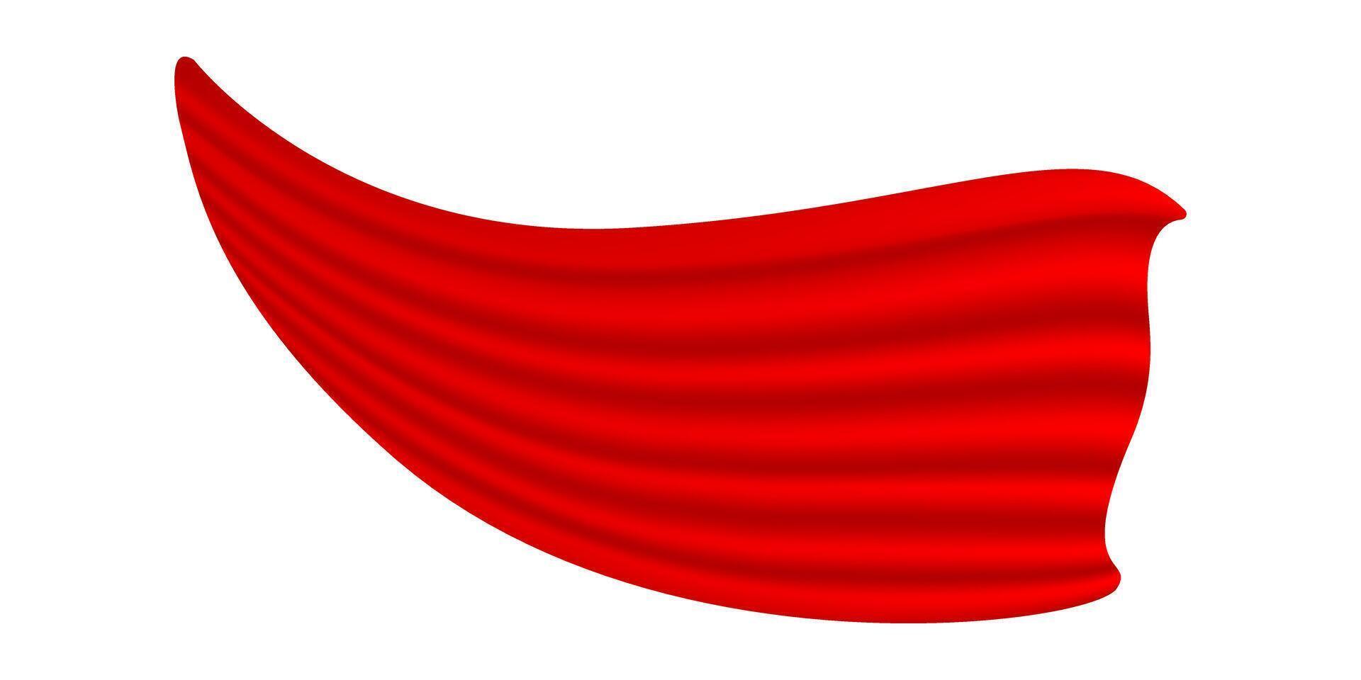 scarlet curtain, drapery red, tablecloth, fabric for draped a box surprise vector