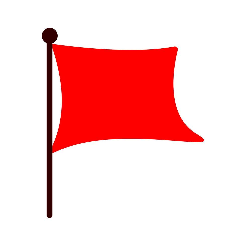red flag flat icon, flag sign, emoji flag vector