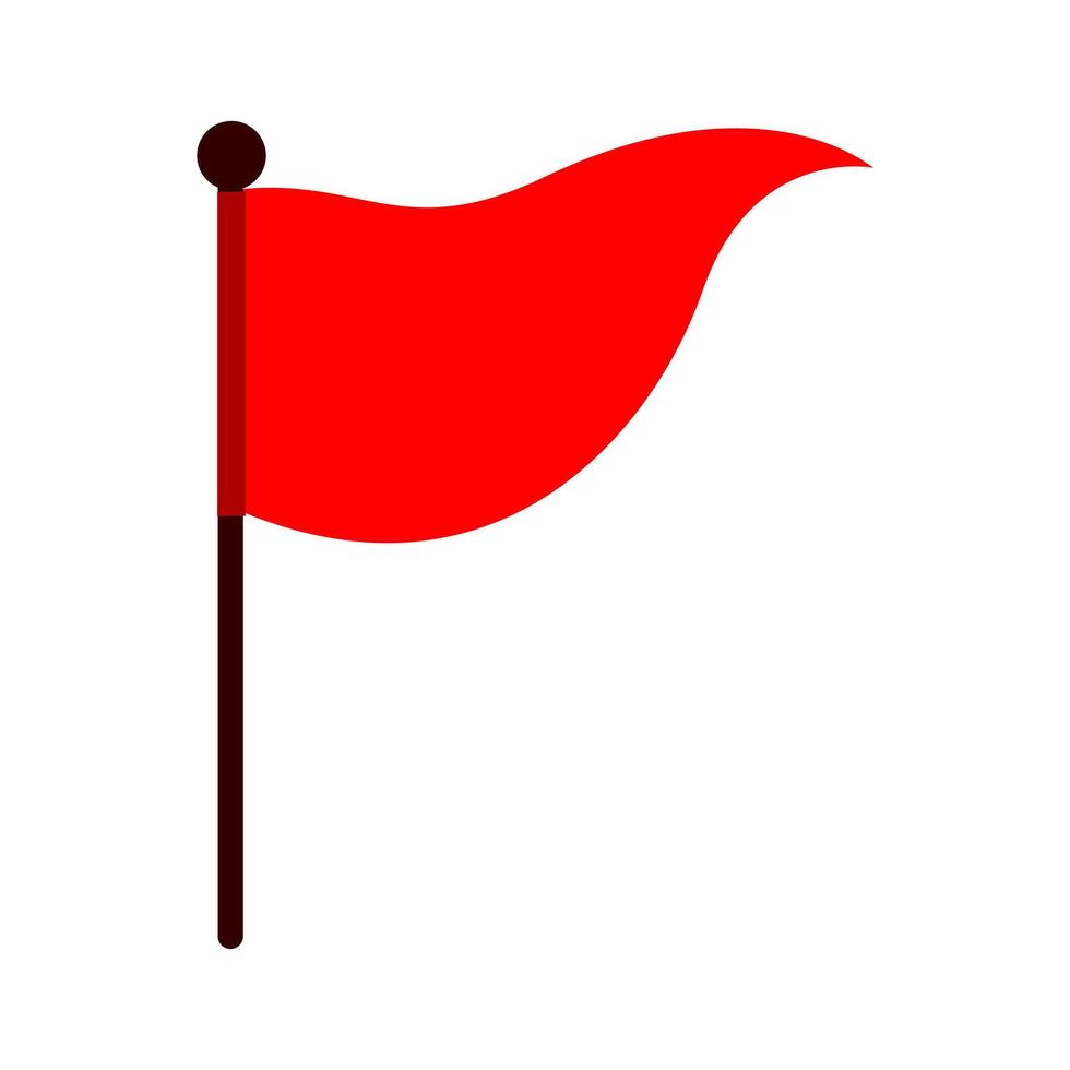 red flag icon, flag sign, red emoji flag vector