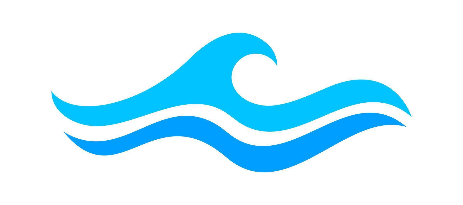 ocean waves icon, water symbol, sea waves, wave water ripple flow shape, water splash shape vector