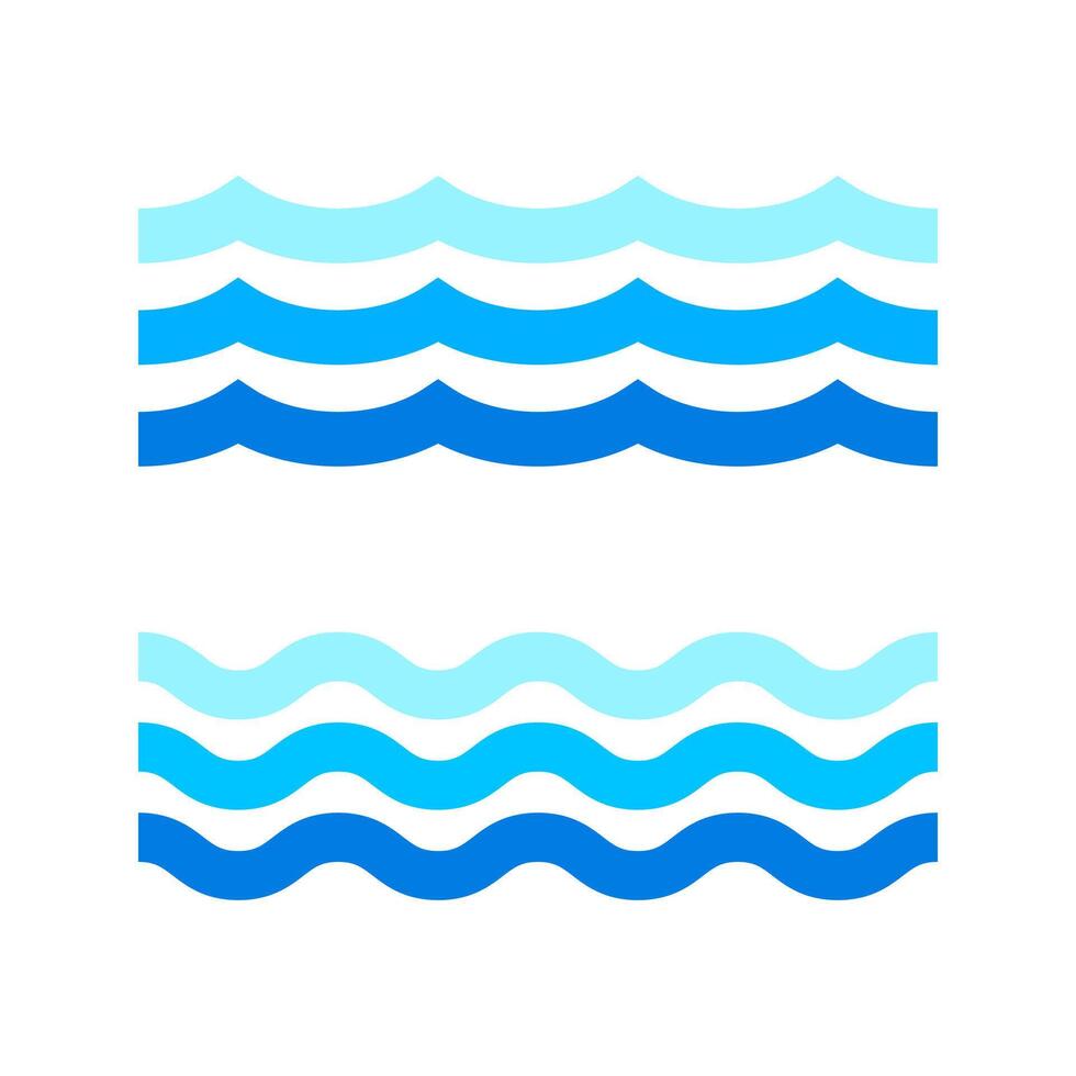 water wave, sea wave line, water shape, ripple symbol, line wavy simple vector