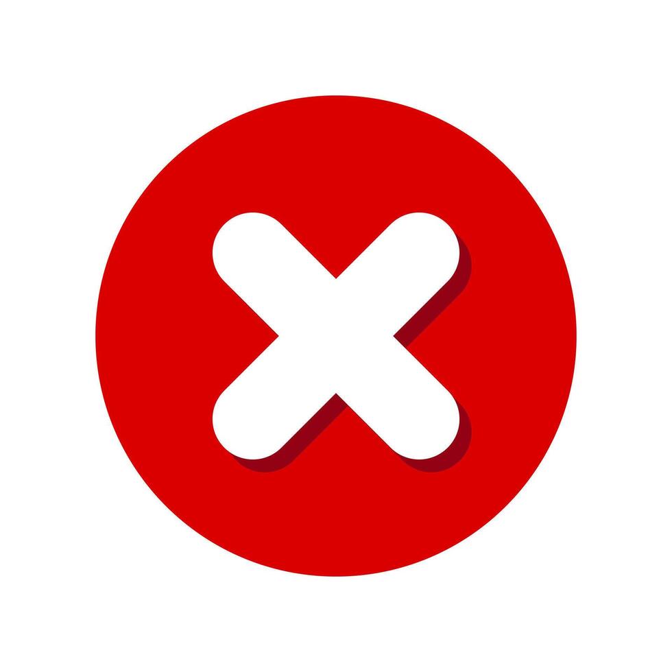 correct check mark and cross, checklist icon sign, checkmark in circle symbol vector