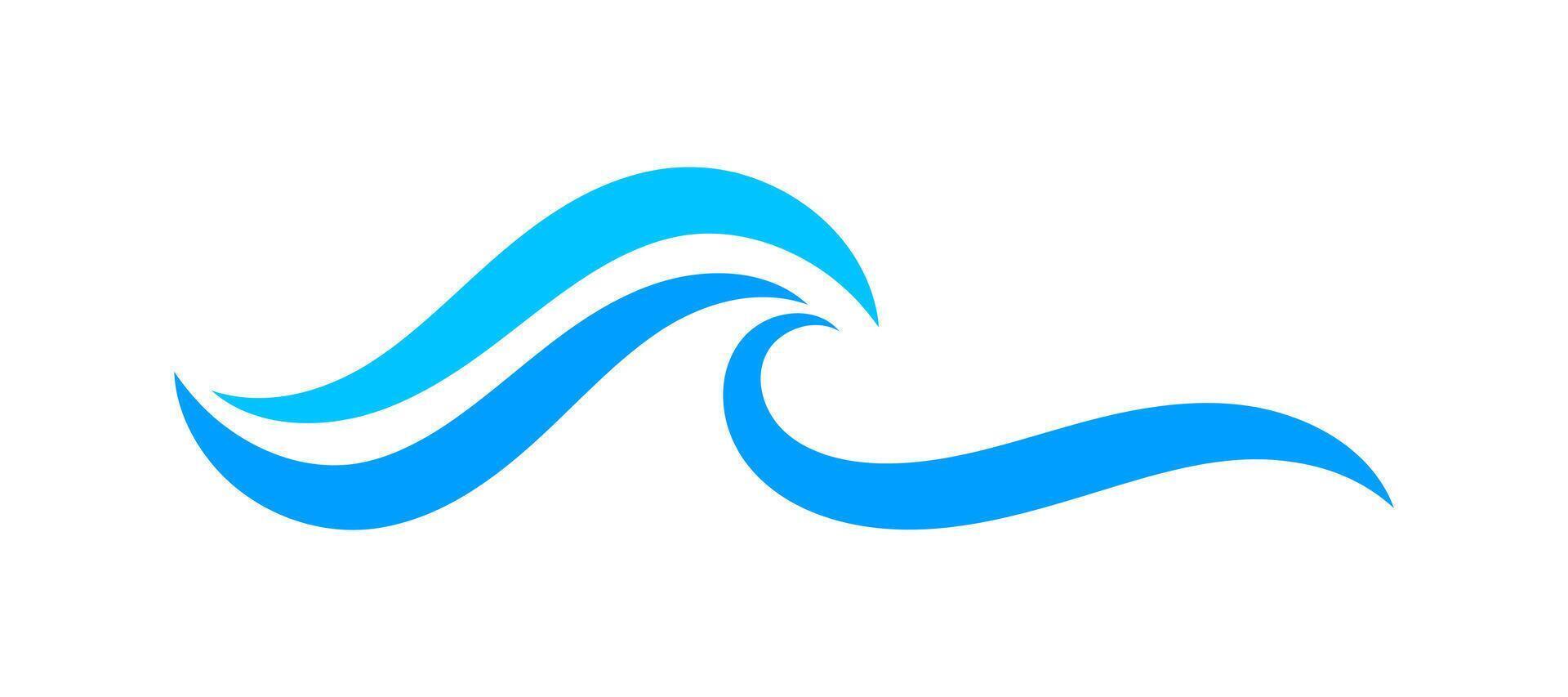 ocean waves icon, water symbol, sea waves shape vector