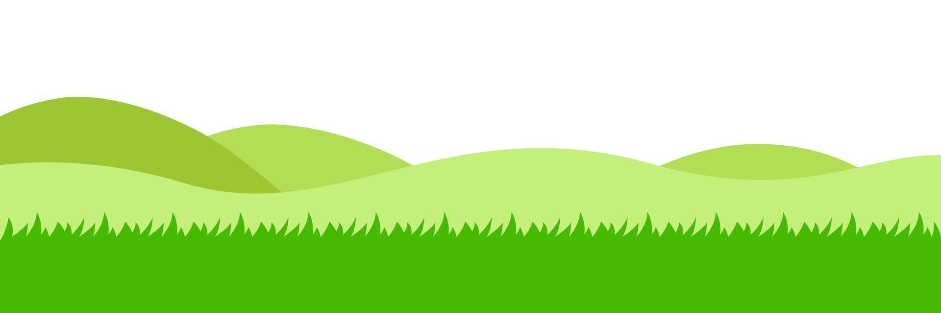 simple grass and meadow, grassland field, lawn vector