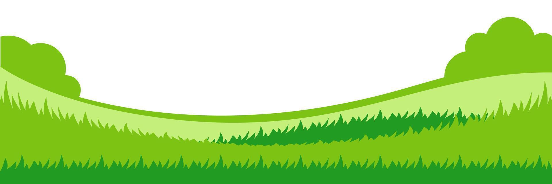 green grass and meadow, grassland field, lawn vector