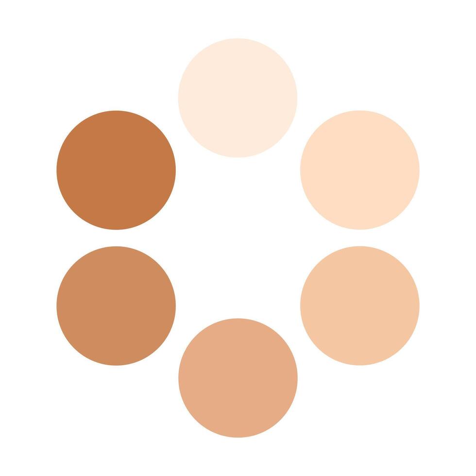 human skin tone palette, cosmetics skin tone vector